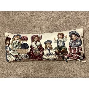 Dakota Victorian Doll Lumbar Tapestry Pillow 32" x 10"